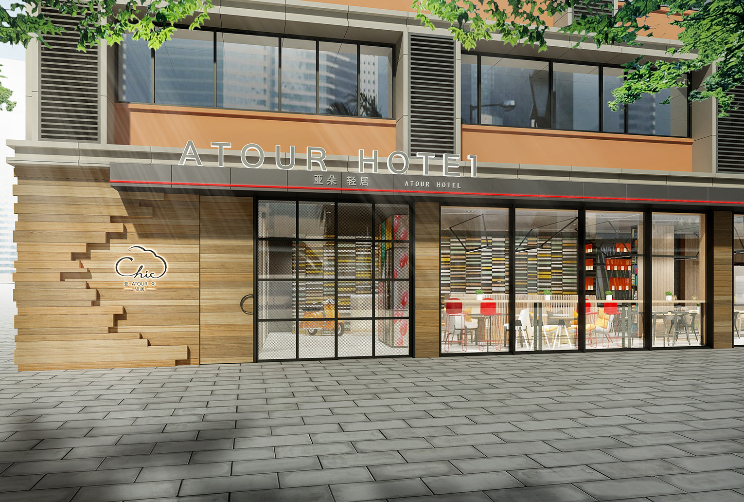 酒店设计外观，酒店头门装饰